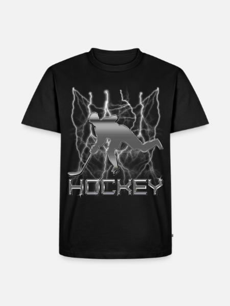 Hockey sur glace - T-shirt Premium bio Homme - noir