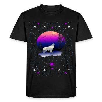 Wolf - T-shirt Premium bio Homme - noir - Devant - Nico (187cm)