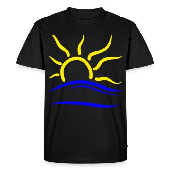 Symbole du naturisme - T-shirt Premium bio Homme - noir - Devant - Nico (187cm)