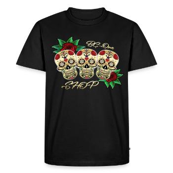 Crânes - T-shirt Premium bio Homme - noir - Devant - Nico (187cm)