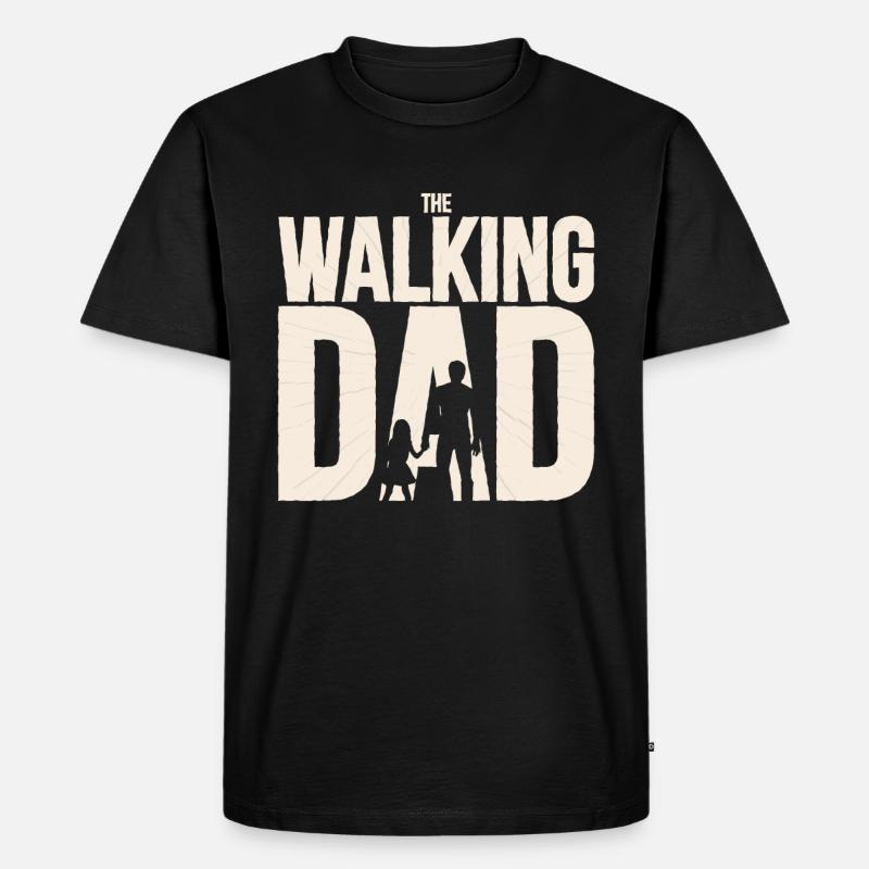Der wandelnde Vater - Männer Premium Bio T-Shirt - Schwarz