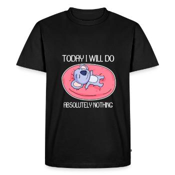 Koala saying funny lazy relax - Men's Premium Organic T-Shirt - black - Front - Nico (187cm)
