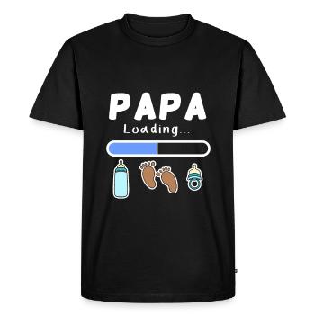expectant father - dad is loaded - Men's Premium Organic T-Shirt - black - Front - Nico (187cm)
