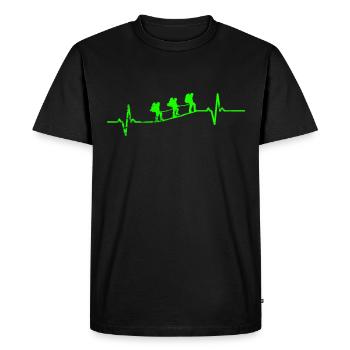 Cadeau du randonneur - T-shirt Premium bio Homme - noir - Devant - Nico (187cm)