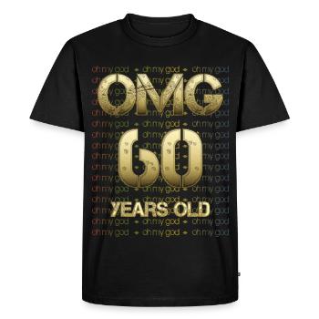 Birthday OMG - 60 years old - Men's Premium Organic T-Shirt - black - Front - Nico (187cm)