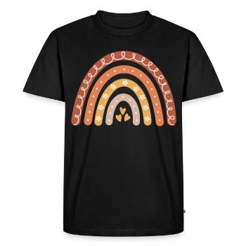 Boho Rainbow - Men's Premium Organic T-Shirt - black - Front - Nico (187cm)