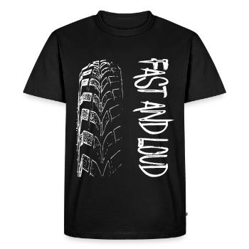 Fast and Loud / Tuning / Car / Motorcycle / Tires - Men's Premium Organic T-Shirt - black - Front - Nico (187cm)