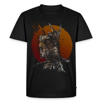 Art du Katana du Samouraï Guerrier Levant - T-shirt Premium bio Homme - noir - Devant - Nico (187cm)