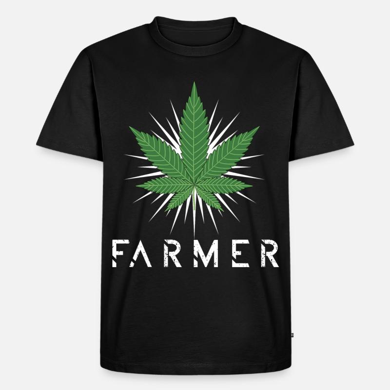 Hanf Farmer - Männer Premium Bio T-Shirt - Schwarz