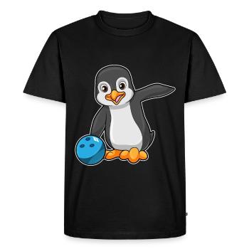Penguin Bowling Boule de bowling - T-shirt Premium bio Homme - noir - Devant - Nico (187cm)