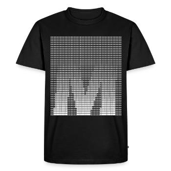 Letter M, name, the letter M - Men's Premium Organic T-Shirt - black - Front - Nico (187cm)