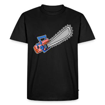 Tronçonneuse - T-shirt Premium bio Homme - noir - Devant - Nico (187cm)