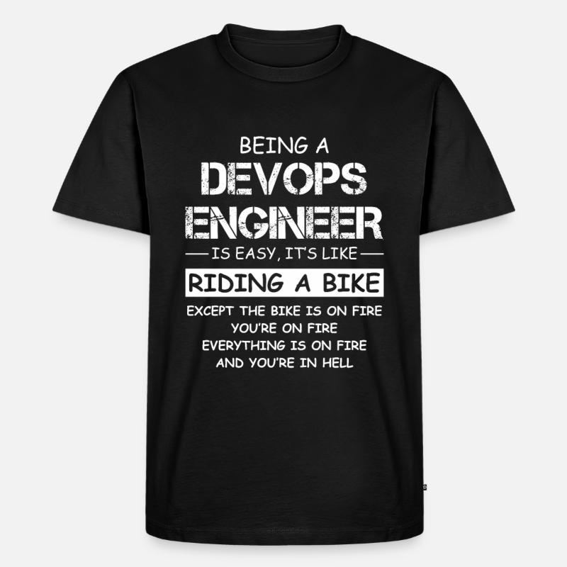 Devis d’ingénieur DevOps Fire Motorcycle - T-shirt Premium bio Homme - noir