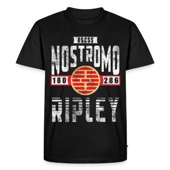 Alien Nostromo grade d'équipage Ripley - T-shirt Premium bio Homme - noir - Devant - Nico (187cm)
