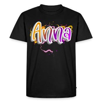 Anna - Men's Premium Organic T-Shirt - black - Front - Nico (187cm)