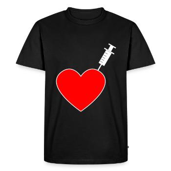 Vaccination - I am vaccinated - Men's Premium Organic T-Shirt - black - Front - Nico (187cm)