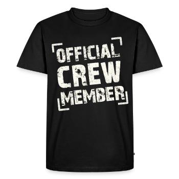 official crew member - Men's Premium Organic T-Shirt - black - Front - Nico (187cm)