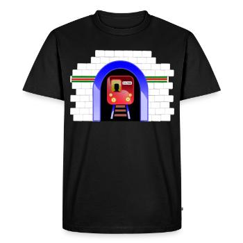 Train Blue Tunnel à Archway - T-shirt Premium bio Homme - noir - Devant - Nico (187cm)