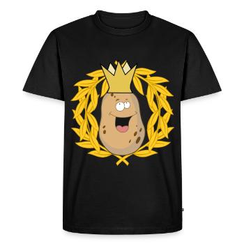 King potato tubers vegetables laurel wreath - Men's Premium Organic T-Shirt - black - Front - Nico (187cm)
