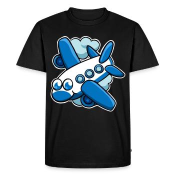 Avion - T-shirt Premium bio Homme - noir - Devant - Nico (187cm)