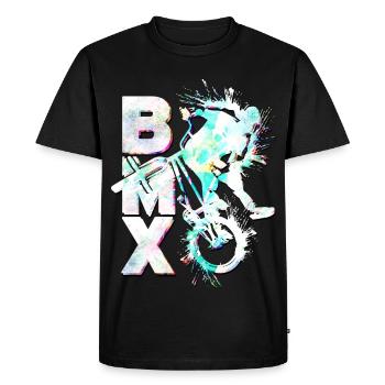 BMX Bike | BMX cycling | Bmx gift idea - Men's Premium Organic T-Shirt - black - Front - Nico (187cm)