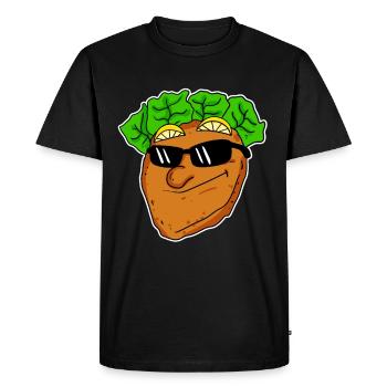 Cool escalopes avec lunettes de soleil - T-shirt Premium bio Homme - noir - Devant - Nico (187cm)