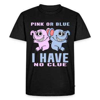 Pink or Blue - Men's Premium Organic T-Shirt - black - Front - Nico (187cm)