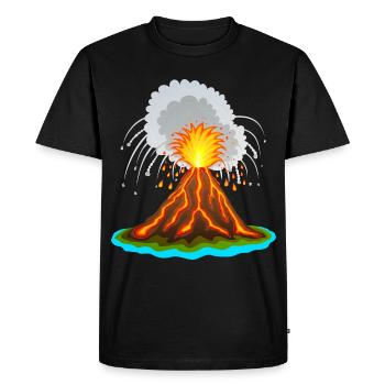 Volcano, volcano book, lava, magma, volcanoes vulcano - Men's Premium Organic T-Shirt - black - Front - Nico (187cm)