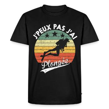 J'Peux Pas J'ai Plongée Cadeau Pour Amateurs - T-shirt Premium bio Homme - noir - Devant - Nico (187cm)