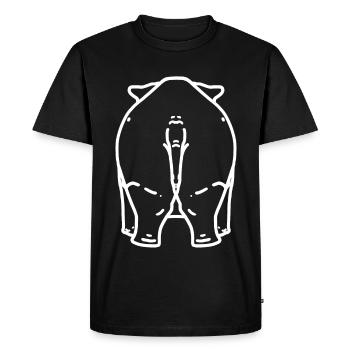 Fesses de rhinocéros - T-shirt Premium bio Homme - noir - Devant - Nico (187cm)