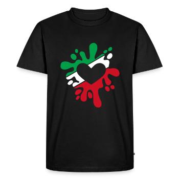 Iran symbole drapeau tache de couleurs cadeau - T-shirt Premium bio Homme - noir - Devant - Nico (187cm)