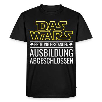 Ausbildung abgeschlossen 2026 Prüfung bestanden  - Männer Premium Bio T-Shirt - Schwarz - Vorne - Nico (187cm)