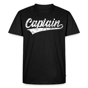 Capitaine capitaine - T-shirt Premium bio Homme - noir - Devant - Nico (187cm)