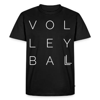 volleyball icon Logo icon idea font Vector - Men's Premium Organic T-Shirt - black - Front - Nico (187cm)
