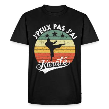 I Can Not I Karate Gift For Amateurs - Men's Premium Organic T-Shirt - black - Front - Nico (187cm)