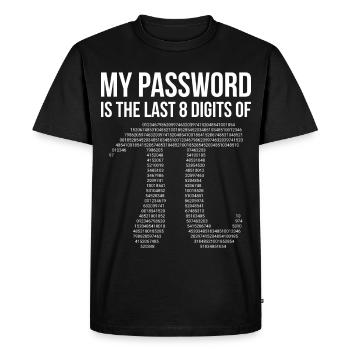 Mon mot de passe - T-shirt Premium bio Homme - noir - Devant - Nico (187cm)