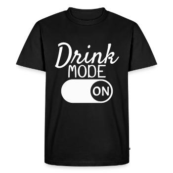 Boire - T-shirt Premium bio Homme - noir - Devant - Nico (187cm)