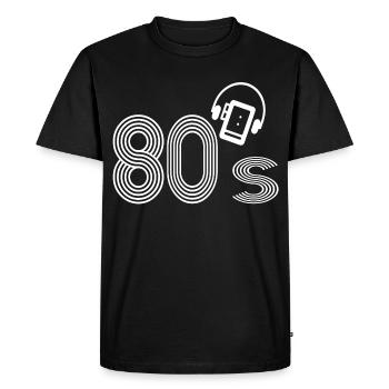 Les années 80 - T-shirt Premium bio Homme - noir - Devant - Nico (187cm)