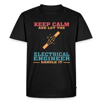 Funny Electrical Engineering Quote for Electrical - Men's Premium Organic T-Shirt - black - Front - Nico (187cm)
