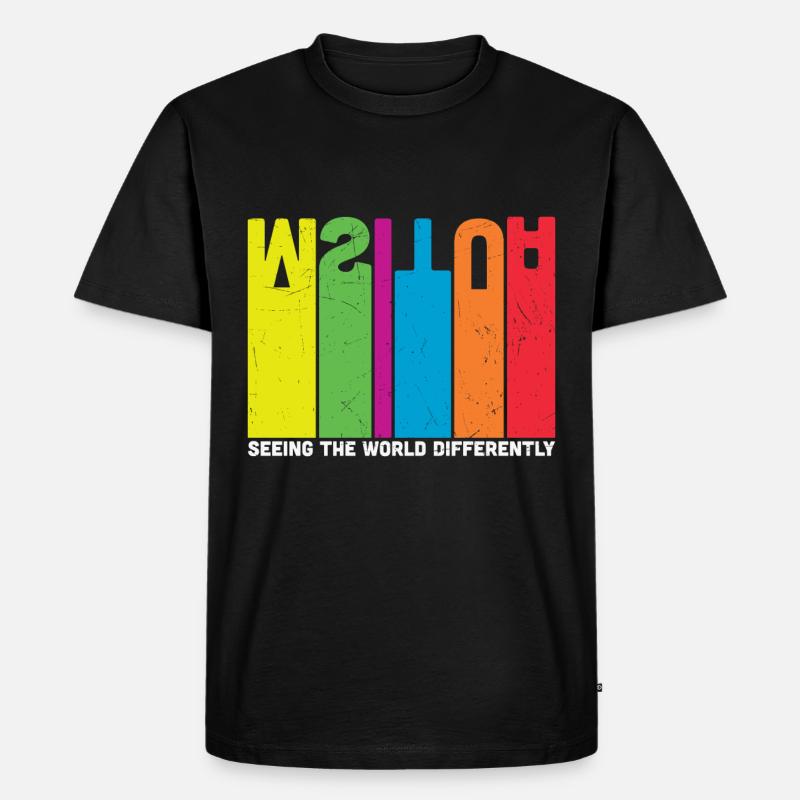 Autismus die Welt anders sehen - Männer Premium Bio T-Shirt - Schwarz
