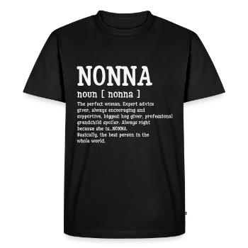 Nonna Defination Mothers Day - Men's Premium Organic T-Shirt - black - Front - Nico (187cm)