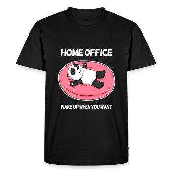 Home Office - Men's Premium Organic T-Shirt - black - Front - Nico (187cm)