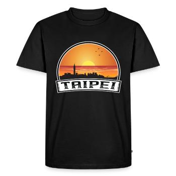 Taipei Taiwan Skyline Vintage Sunset Travel Souven - T-shirt Premium bio Homme - noir - Devant - Nico (187cm)