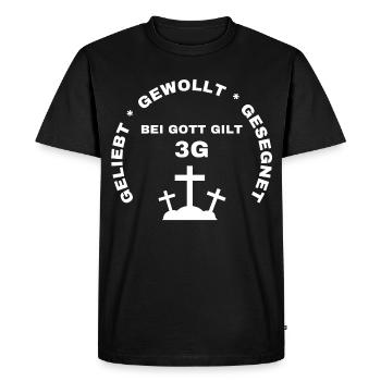 3G Regel geliebt gewollt gesegnet Jesus Christus - Männer Premium Bio T-Shirt - Schwarz - Vorne - Nico (187cm)