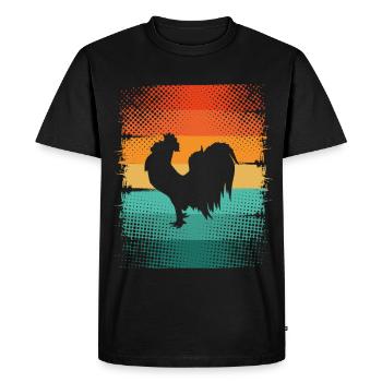 Rooster - Men's Premium Organic T-Shirt - black - Front - Nico (187cm)