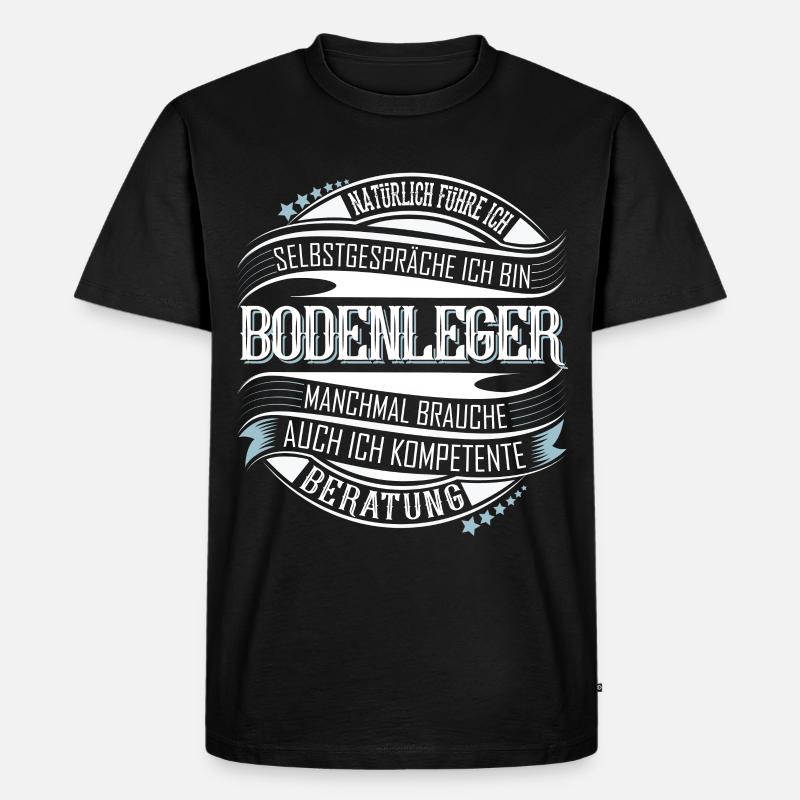 Bodenleger - Männer Premium Bio T-Shirt - Schwarz