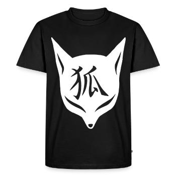 Fox manga white - Men's Premium Organic T-Shirt - black - Front - Nico (187cm)