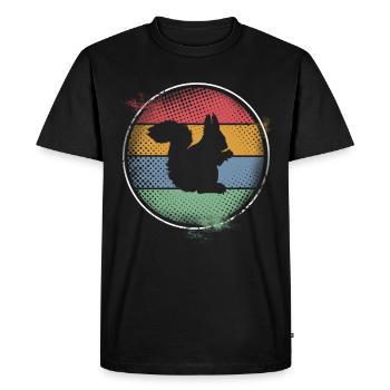 Squirrel - Men's Premium Organic T-Shirt - black - Front - Nico (187cm)