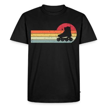 Patins en ligne - T-shirt Premium bio Homme - noir - Devant - Nico (187cm)