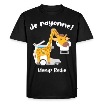 Je rayonne Manip radio Girafe Radiologie médicale - T-shirt Premium bio Homme - noir - Devant - Nico (187cm)
